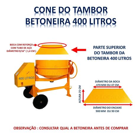 Tambor betoneira 400l 